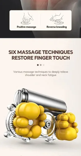Miniatura 4 de Masajeador de cuello, hombros y espalda Shiatsu 4D con masaje de amasamiento profundo con calor para uso relajante corporal en casa, automóvil