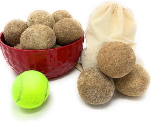 Miniatura 3 de Alpaca Home Bolas secadoras 100% de lana de alpaca, fieltro, juego de 3, fabricadas en Estados Unidos, todos los colores naturales, hipoalergénicas