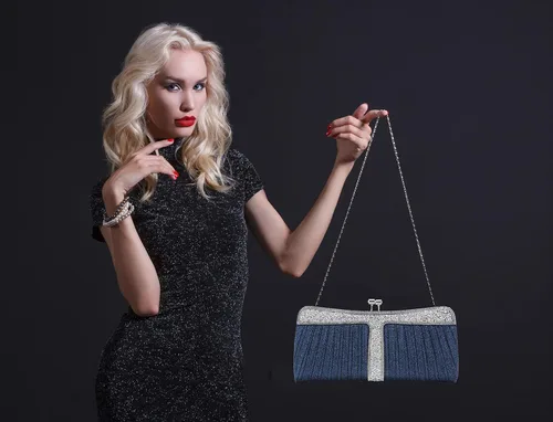 Miniatura 7 de YOJOY Rhinestone Clutch Purses for Women Purses and Handbags Formal Wedding Party Prom Purse Money Bags