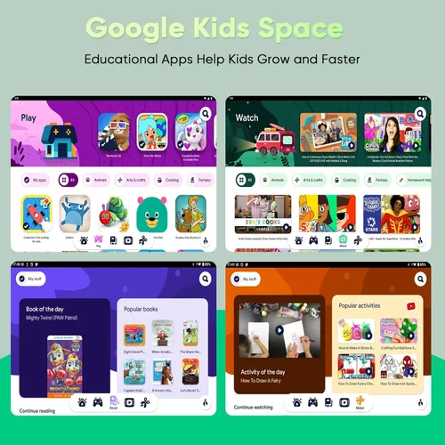 Miniatura 3 de aiprotablet Tableta para niños, Android 16 para niños de 10 pulgadas, Octa-Core 2.2 GHz con funda, 30 GB de RAM 64 GB ROM, 2 TB expandir, control