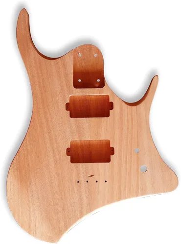 Miniatura 2 de DIY estilo sin cabeza kits de guitarra eléctrica cuerpo de caoba duro arce cuello usted construye la guitarra
