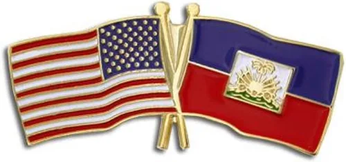 Miniatura 46 de PinMart Pin de solapa esmaltado con bandera de la amistad cruzada de Estados Unidos y el mundo