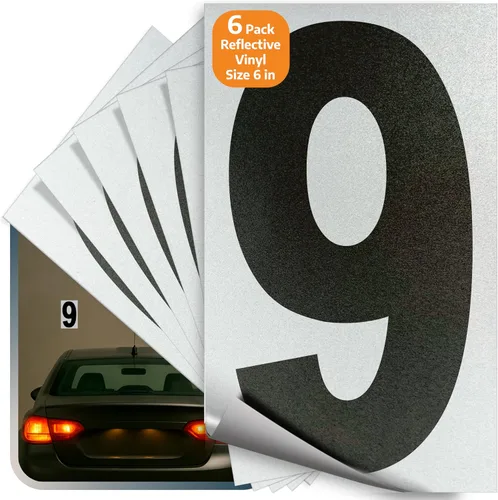 Miniatura 59 de iSYFIX Calcomanías de vinilo negro número 0 (Zero) – Paquete de 6 calcomanías de 1.5 pulgadas – Calcomanías de alta calidad, fondo reflectante