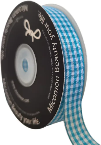Miniatura 10 de Cinta de cuadros a cuadros vichy marrón 25 yardas cada rollo 100% poliéster (1 pulgada, marrón)
