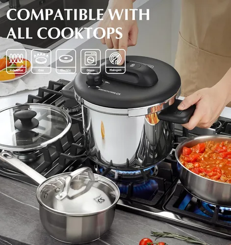 Miniatura 3 de KOCH SYSTEME CS Juego de ollas y sartenes de acero inoxidable, 10 piezas de utensilios de cocina de acero inoxidable para cocina profesional