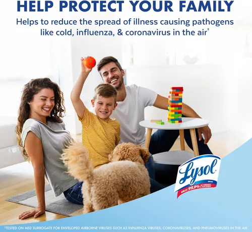 Miniatura 8 de Lysol Air - Desinfectante en aerosol con eliminador de olores para el hogar y la oficina, aerosol desinfectante, alternativa a ambientador, aroma a