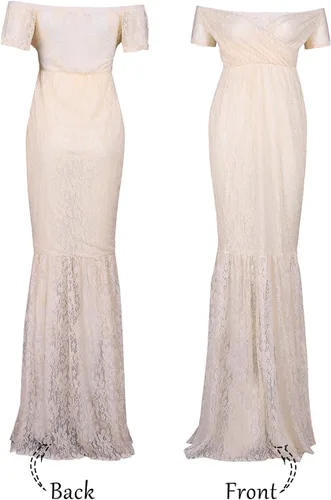 Miniatura 5 de Maxi vestido para embarazadas, de la marca JustVH, con encaje