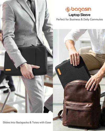 Miniatura 7 de bagasin Funda para laptop de 13 pulgadas, compatible con MacBook Air M5/M4/M3/M2/M1 de 13 pulgadas (2018-2026), funda para computadora con bolsillo