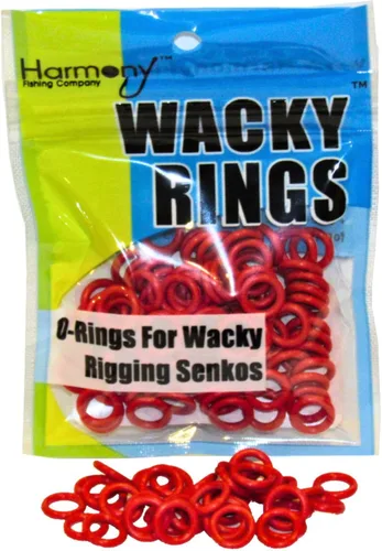 Miniatura 17 de (100pk) – O-Rings for Wacky Rigging Senkos/Worms/Soft Stickbaits – Bait Saver Orings for Senko Worm – Save Your Baits from Tearing While Wacky Neko