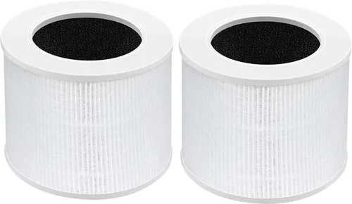 Fette Filter - Paquete de 2 filtros de repuesto Core Mini-RF True Hepa H13 Compatible con Core Mini Purificador de Aire de 3 etapas Filtro True Hepa