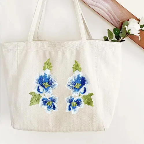 Miniatura 3 de 1 par de parches de peonía azul, parches de flores para ropa de bricolaje, jeans, manualidades de costura