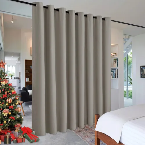 Miniatura 119 de RYB HOME - Cortinas extra largas con bloqueo de luz, persianas opacas insonorizadas para privacidad para cine en casa, oficina, fondo de patio, sala