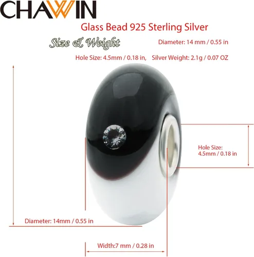 Miniatura 2 de Abalorios de cristal de Murano auténticos dijes de plata de ley 925 con núcleo de flor roja, corazón rosa, cuentas de vidrio blancas y amarillas