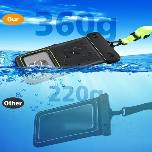 Miniatura 3 de Funda impermeable flotante para teléfono, bolsa impermeable con cordón para teléfono celular para iPhone, Samsung Galaxy, Pixel, bolsa seca