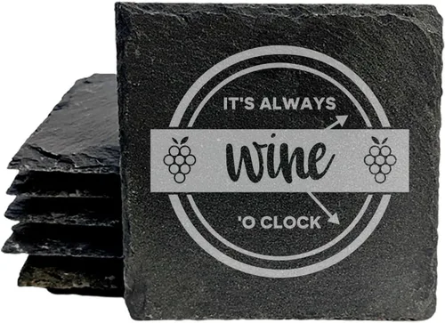 Miniatura 15 de Wine Not? Hilarious Drinking Wine is My Hobby Slate Coasters - Round Slate - Set of 8 Drinking Wine is Not My Habit