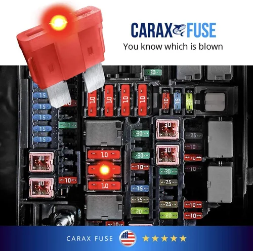 Miniatura 3 de CARAX Fusible incandescente – Fusible Premium Standard Regular Blade ATC/ATO/ATS – Surtido – Fusible automotriz LED brillante cuando se sopla