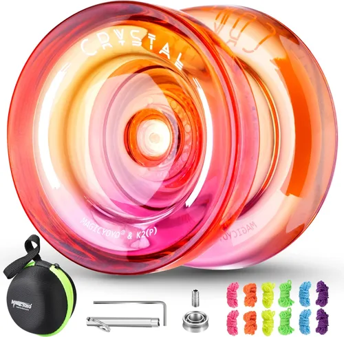 Miniatura 11 de MAGICYOYO Yoyo K2 Responsive para niños de 8 a 12 años, yoyo profesional para principiantes, yoyo de plástico de doble función con 12 cuerdas