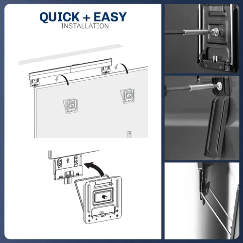 Miniatura 8 de VIVO Soporte de pared universal para TV plana con microhuecos para pantallas de 43 a 90 pulgadas, perfil ultra delgado, Mount-TVMG1