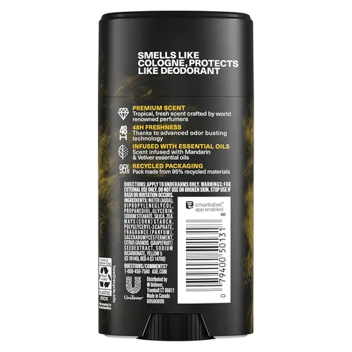 Miniatura 2 de AXE Fine Fragrance Collection - Desodorante en barra de mango dorado, 4 unidades con frescura 48H y protección contra olores con aceites esenciales