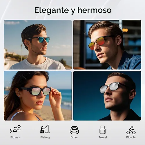 Miniatura 5 de HIBLOKS 4 clips polarizados para Ray-Ban Meta Wayfarer y Gen 2 (RW4008/RW4012 Grande 53-22), clip de decoloración para Meta Wayfarer Gen 2 Protege