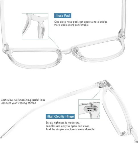 Miniatura 5 de MEETSUN - Paquete de 3 lentes bloqueadores de luz azul, anteojos antifatiga ocular, para dolores de cabeza (mejor sueño), lentes para computadora
