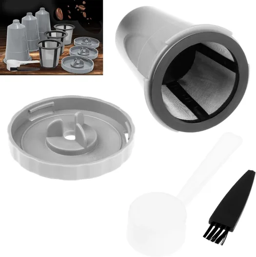 Miniatura 5 de Taza K reutilizable con filtro inferior, malla de acero inoxidable, cápsulas de café ecológicas de repuesto para cafeteras Keurig K Cup B30, B31, B40