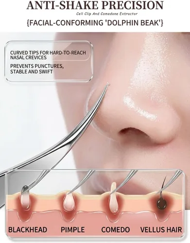 Miniatura 3 de Blackhead Remover Tools Pimple Popper Tool Kit (154 Piece Kit), Stainless Pimple Extractor Black Head Remover for face, Extraction Tools for