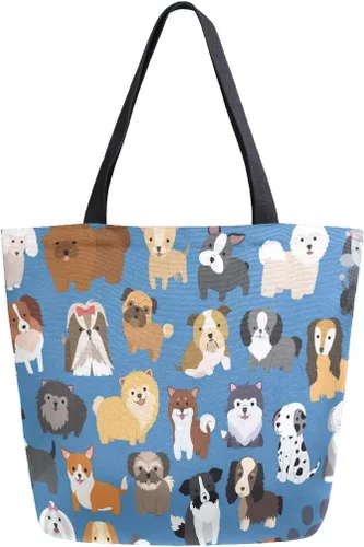 Miniatura 27 de Naanle Bolsa de lona de África grande para mujer, bolsa de hombro casual, bolsa de algodón para exteriores, reutilizable, multiusos, resistente