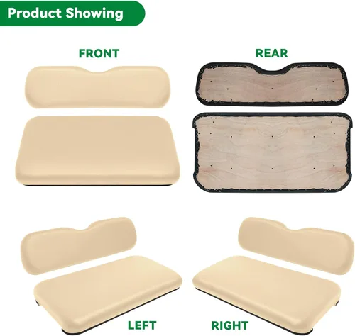 Miniatura 3 de Cojines de asiento delantero de repuesto para carrito de golf EZGO TXT 1994-2013 estilo de fábrica, 2 juegos que contienen respaldo y asiento