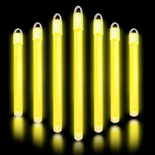 Miniatura 10 de Glow Fever Palitos que brillan en la oscuridad – 100 unidades de barras brillantes de 6 pulgadas pack de fiesta a granel con tapas de extremo
