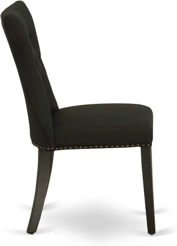 Miniatura 8 de East West Furniture DLGA5-ABK-24 - Juego de mesa y sillas de cocina de 5 piezas, incluye una mesa de comedor redonda con gotas y 4 sillas de comedor