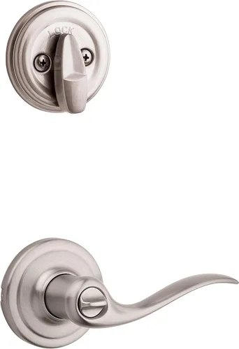 Miniatura 7 de Kwikset Signatures Tustin picaporte SmartKey, cilindro único, paquete combinado, 991TNL 15 SMT CP K4 Níquel satinado