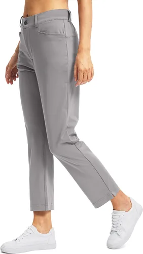 Miniatura 2 de Pantalones de golf para mujer con bolsillos con cremallera, pantalones elásticos 78, pantalones deportivos casuales para el trabajo, pantalones