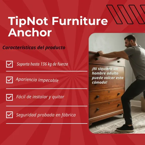 Miniatura 7 de Anclaje adhesivo para muebles, sin taladros, estético e invisible una vez instalado, anclaje de seguridad para muebles antipuntas para tu hogar a