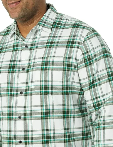 Miniatura 86 de Amazon Essentials Camisas de franela de manga larga para hombre, corte ajustado, a cuadros con botones