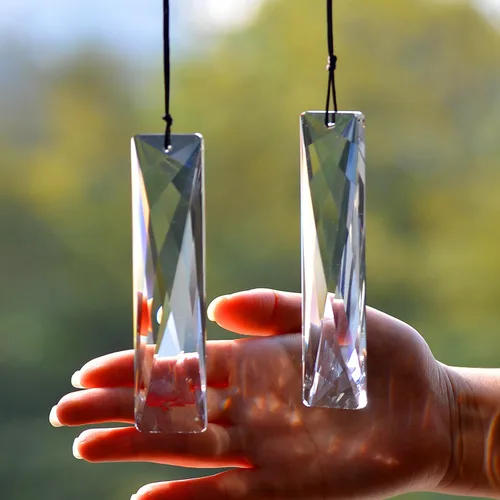 Miniatura 9 de STINO - 2 piezas prismas atrapasoles de bola de cristal de 4cm, atrapasoles colgantes con prisma de vidrio, creador de arcoíris para ventanas