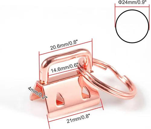Miniatura 6 de SPEEDWOX Juego de 20 piezas de accesorios para llaves de oro rosa de 0.8 pulgadas, alicates de vidrio de 8 pulgadas con puntas de goma
