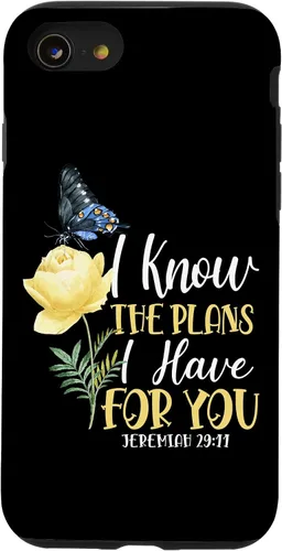 Miniatura 18 de Christian Bible Verse Butterfly Rose Flower Jeremiah 29:11 Case for iPhone 17