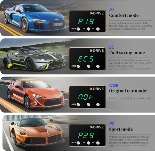 Miniatura 6 de Liiiyuan Controlador de respuesta del acelerador, acelerador electrónico inteligente de carreras 9 unidades 9 modos universal para Dodge Maserati