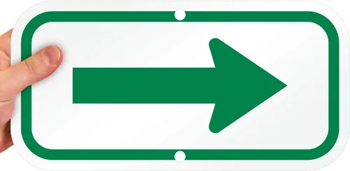 SmartSign Letrero de "flecha derecha (verde)" | 6 x 12 pulgadas, aluminio reflectante de grado ingeniero 3M, fabricado en Estados Unidos