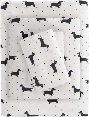 Miniatura 52 de True North by Sleep Philosophy - Sábana de franela acogedora y cálida 100% algodón - Estampado novedoso de animales y estrellas, lindo, ultrasuave
