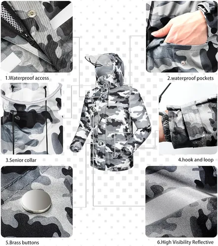 Miniatura 3 de iCreek Rain Suit Waterproof Jacket and Trouser Suit Raincoat for Men and Women Outdoor All-Sport Breathable Anti-storm