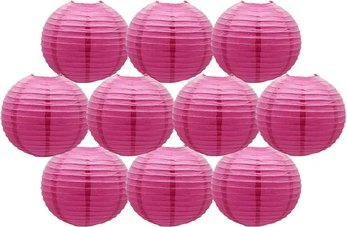 Miniatura 44 de Linternas de papel doradas chinas, japonesas, colgantes, redondas, para decoración de fiesta de Año Nuevo y Año Nuevo Lunar (12 unidades)