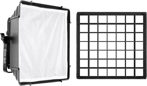GVM RGB 850D Difusor plegable con rejilla colmena para serie LED de luz de video, adecuado para iluminación de estudio, fotografía de retrato,