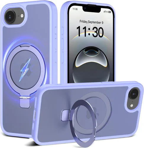 Miniatura 57 de Funda con soporte ultra magnético para iPhone 17 Pro Max [protección militar contra caídas] [compatible con MagSafe] a prueba de golpes, translúcida