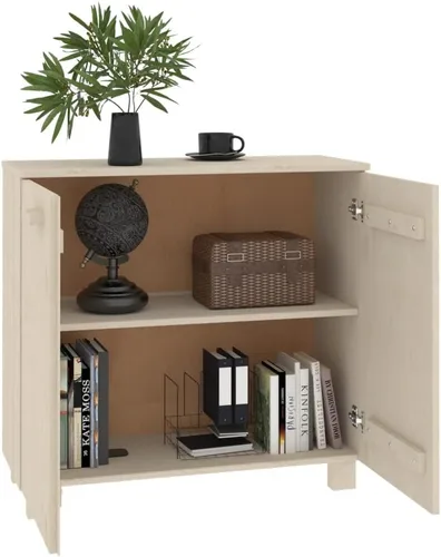 Miniatura 7 de Aparador marrón miel 33.5"x13.8"x31.5" madera maciza pino
