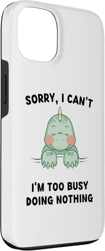Miniatura 3 de iPhone 16 Sorry, I Can't I'm Too Busy Doing Nothing Sleeping Dinosaur Case