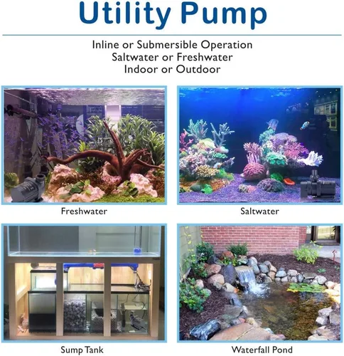 Miniatura 2 de hygger Bomba de Agua de 24V CC Bomba de Agua Sumergible en Línea para Acuario de Agua Salada con Controlador Bomba de Retorno para Tanque