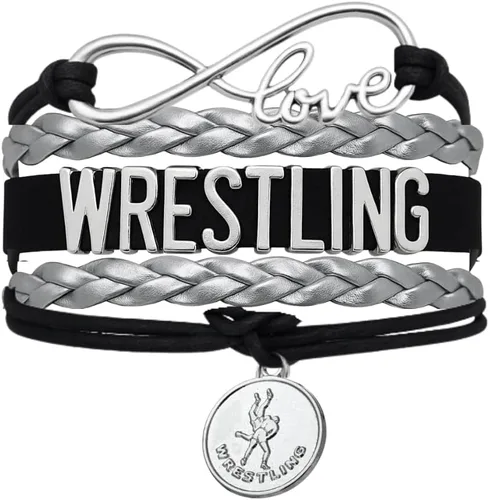 Miniatura 8 de Pulsera de encanto de lucha libre Sportybella - Joyería de lucha libre - Regalos personalizados deportivos para luchadores, equipos, mamás y Rojo