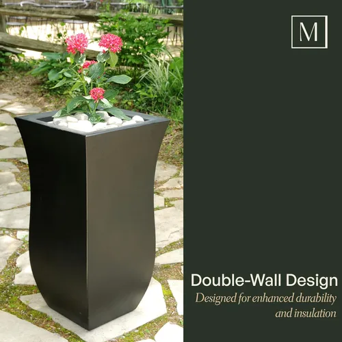 Miniatura 5 de Mayne Valencia - Maceta de 30 pulgadas de alto, resistente a la intemperie, para flores, diseño duradero para interiores y exteriores, para patio